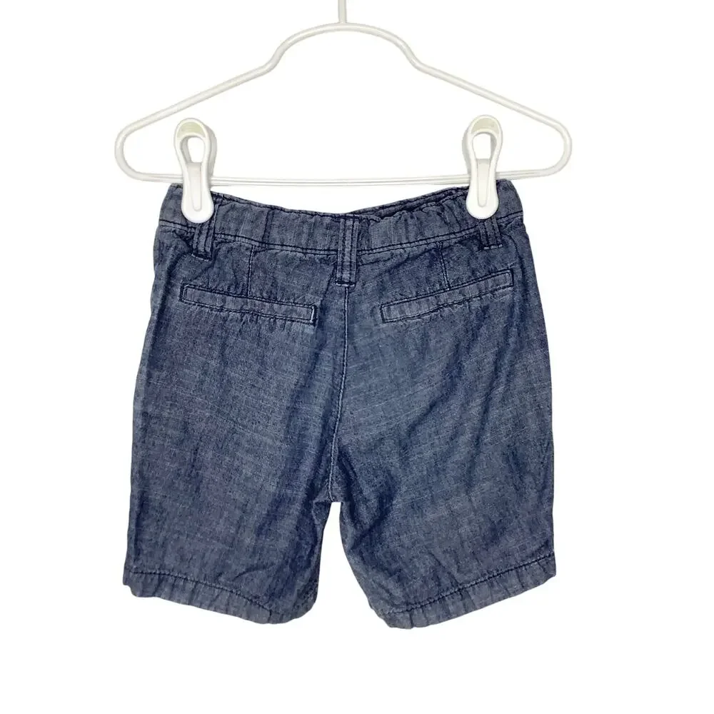 Old Navy Two Chino Shorts Bundle Salmon Chambray Blue Boys 4T